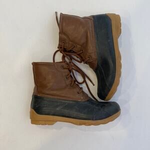 Sperry Little Boy’s Port Boot Lace Up Sz 3M Polyurethane Rain Weather